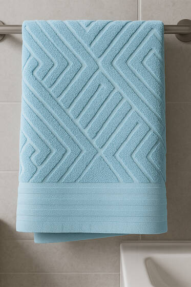 Milenyum Banyo Havlusu Mavi - Banyo Havlusu