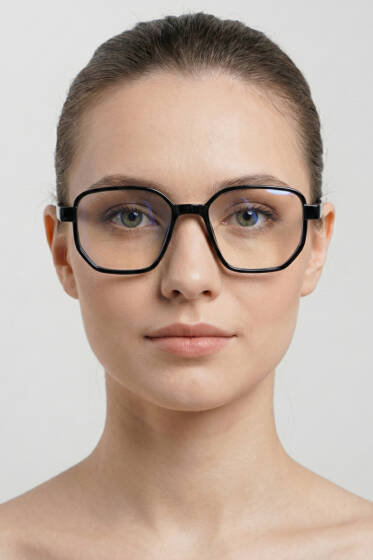 Minerva Serisi Şeffaf Gözlük Siyah - GÜNEŞ GÖZLÜĞÜ