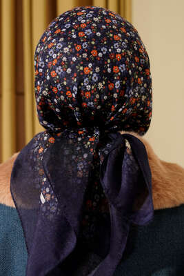 Mini Çiçek Desenli Eşarp Parlement - Başörtüsü