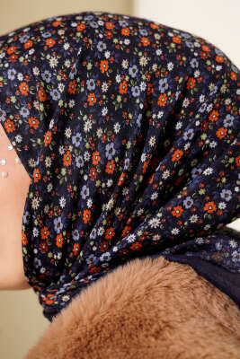 Mini Çiçek Desenli Eşarp Parlement - Başörtüsü