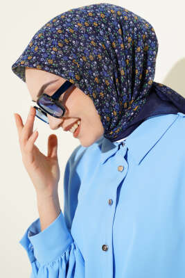 Mini Çiçek Detaylı Eşarp Parlement - Başörtüsü