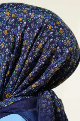 Mini Çiçek Detaylı Eşarp Parlement - Başörtüsü