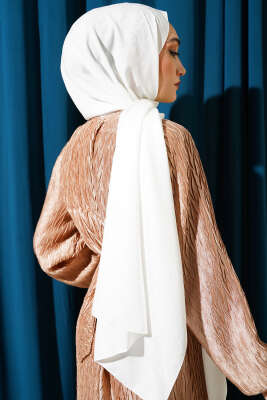 Mini Çiçekli Jakar Şal Beyaz -09 - Yılın Fırsatı