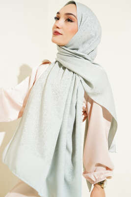  Mini Çiçekli Jakar Şal Çağla Yeşili -87 - Yılın Fırsatı