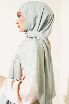  Mini Çiçekli Jakar Şal Çağla Yeşili -87 - Yılın Fırsatı