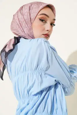 Mini Çiçekli Soft Eşarp Camel - Başörtüsü