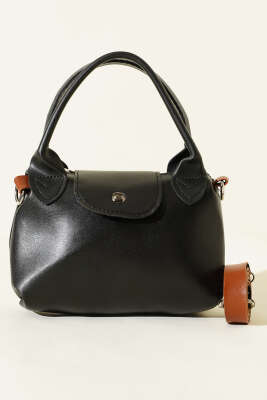 Mini Classic Çıtçıtlı Kadın El Çantası Siyah - Kol Çantası