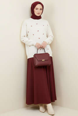 Mini Fiyonklu Triko Tunik Taş - Yılın Fırsatı