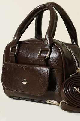 Mini Omuz & El Çantası Kahve - Kol Çantası