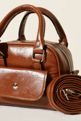 Mini Omuz & El Çantası Taba - Kol Çantası