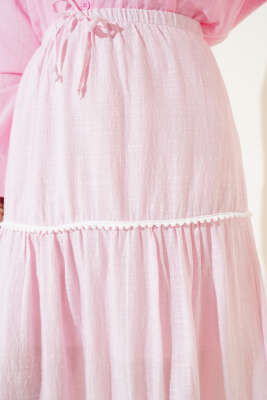 Mini Pon Pon Detaylı Etek Pembe - 300-500 TL Ürünler
