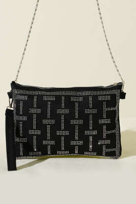 Mini Taş Desenli Kadın El Çantası Asorti 3 - Kol Çantası