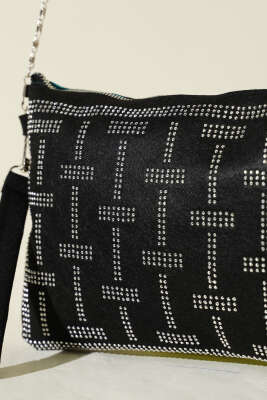 Mini Taş Desenli Kadın El Çantası Asorti 3 - Kol Çantası