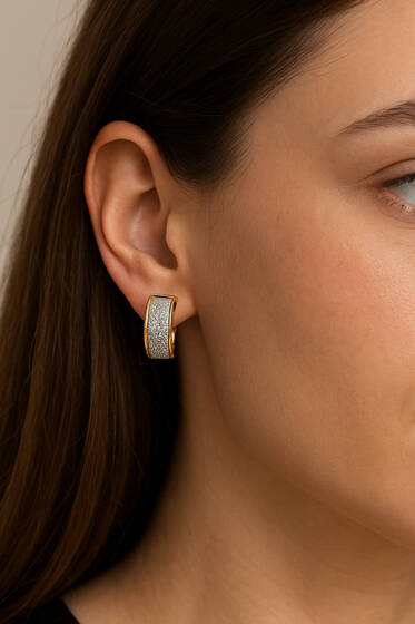 Mini Taş Detaylı Küpe Gold - Küpe