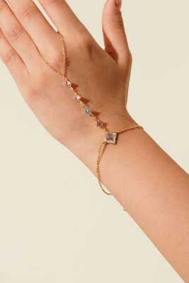 Mini Taş Zincir Detaylı Şahmeran Pembe 