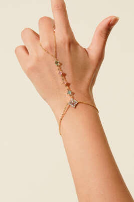 Mini Taş Zincir Detaylı Şahmeran Yeşil 