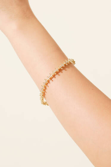 Mini Taşlı Bileklik Gold - Bileklik