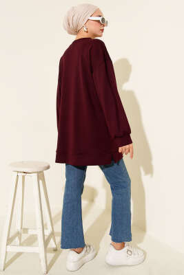 Mini Yıldız Taşlı Tunik Bordo - Tunik