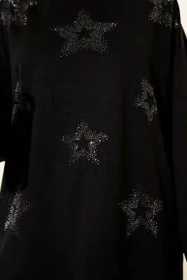Mini Yıldız Taşlı Tunik Siyah - 300-500 TL Ürünler