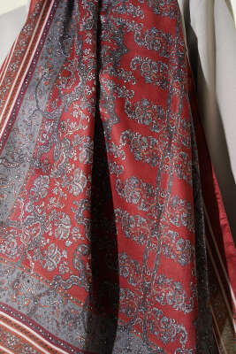 Minik Çiçek Motifli Soft Şal Kiremit - Başörtüsü