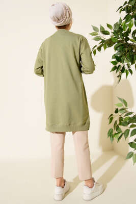 Minik Kalp Nakışlı Tunik Çağla Yeşili - Tunik