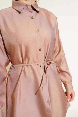 Minik Taş Süslemeli Gömlek Camel - 300-500 TL Ürünler