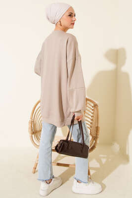 Minik Taş Süslemeli Loyşa Tunik Vizon - 300-500 TL Ürünler