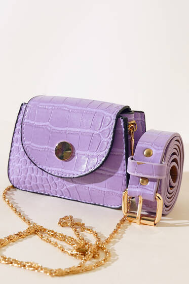 Minimal Bel Çantası Lila - Bel Çantası