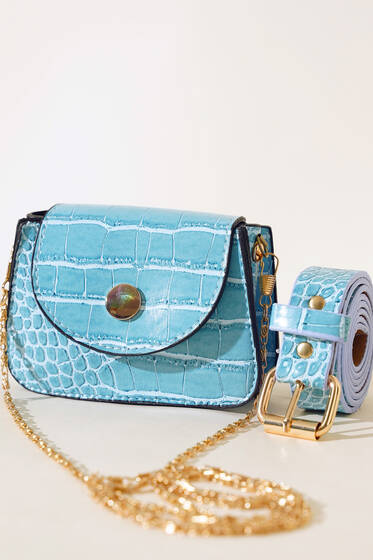 Minimal Bel Çantası Mavi - Bel Çantası