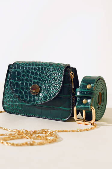 Minimal Bel Çantası Zümrüt - Bel Çantası