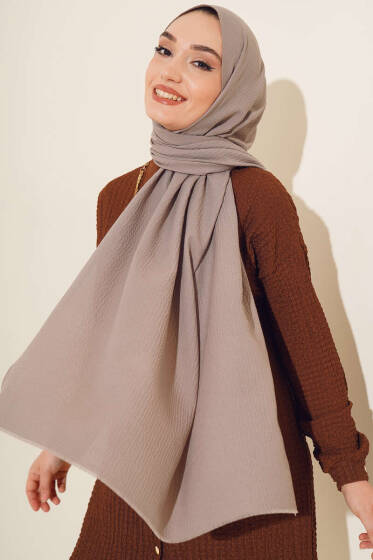 Mio Caz Açık Vizon Şal - Black&White