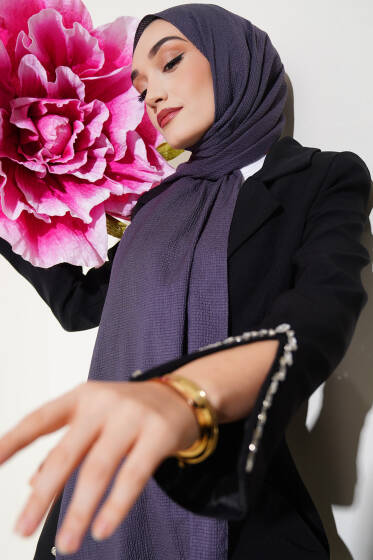 Mio Caz Antrasit Şal - Düz Şal