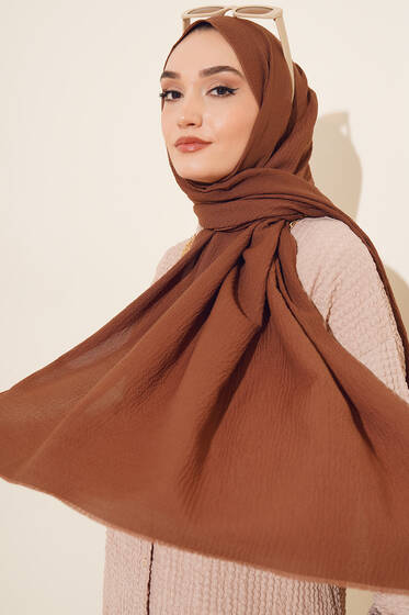 Mio Caz Çikolata Kahve Şal - Black&White