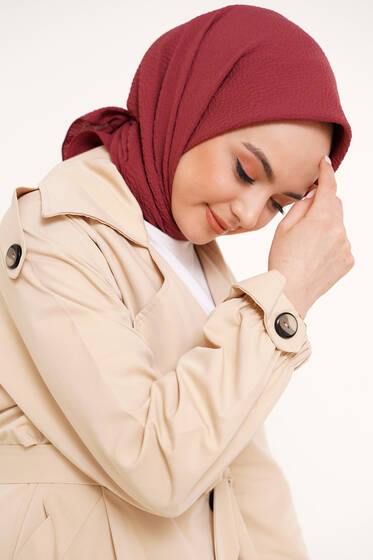 Mio Caz Eşarp Burgonya - Black&White