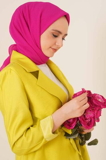 Mio Caz Eşarp Fuşya - Black&White