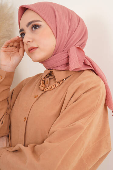 Mio Caz Eşarp Gül Pembe - Black&White