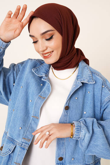 Mio Caz Eşarp Kahve - Black&White