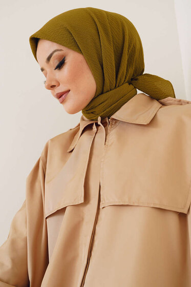 Mio Caz Eşarp Kına Yeşili - Black&White