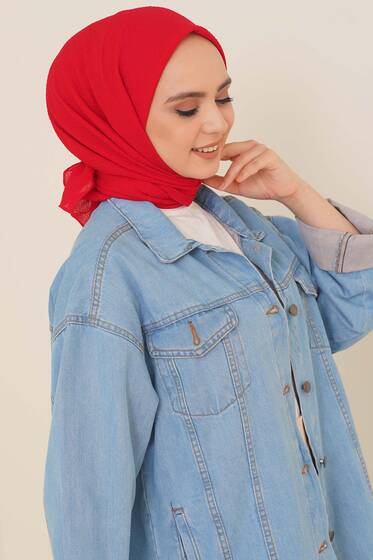 Mio Caz Eşarp Kırmızı - Black&White