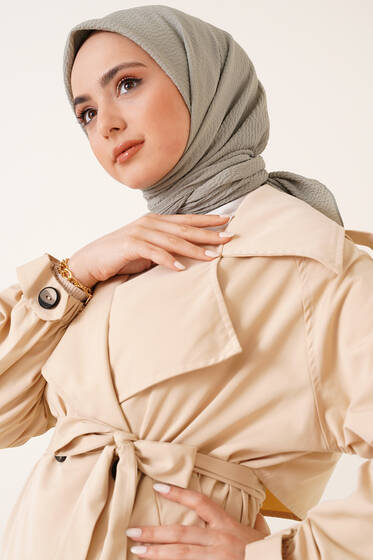 Mio Caz Eşarp Küf Yeşili - Black&White