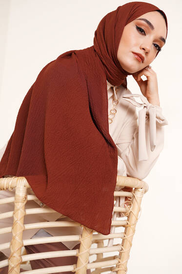 Mio Caz Koyu Kahve Şal - Black&White