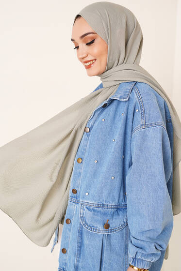 Mio Caz Mint Şal - Black&White