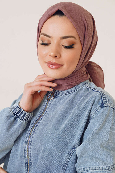 Mio Kare Eşarp Gül Kurusu -10 - Black&White