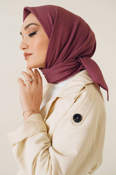 Mio Kare Eşarp Magenta -11 - Black&White