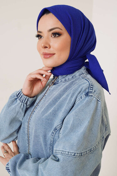 Mio Kare Eşarp Saks -29 - Black&White