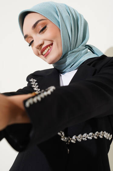 MK Desen Jakar Eşarp Mint - Başörtüsü