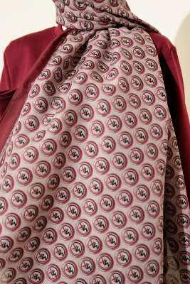 MK Desen Lina Şal Bordo - Günün Seçilenleri