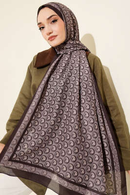 MK Desen Lina Şal Acı Kahve - Günün Seçilenleri