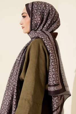 MK Desen Lina Şal Acı Kahve - Günün Seçilenleri