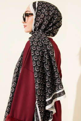 MK Desen Lina Şal Siyah Beyaz - Günün Seçilenleri